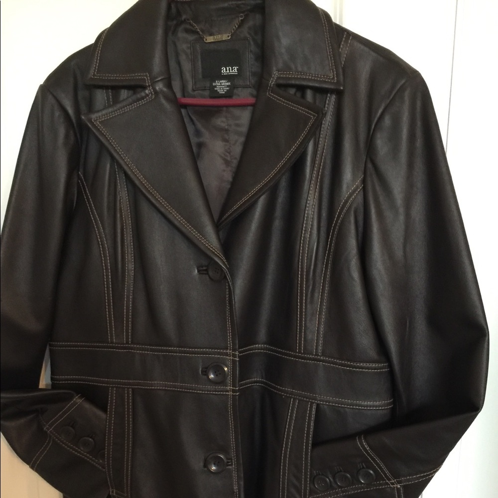 Stunning brown leather duster “Anna”